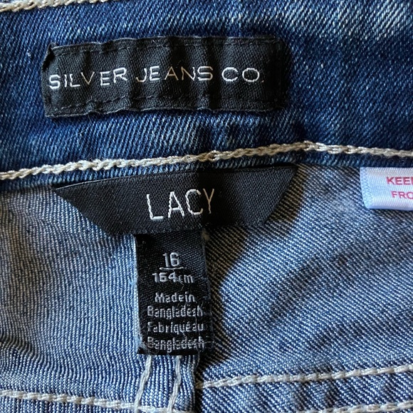 Girls Silver Jean shorts - Picture 6 of 6